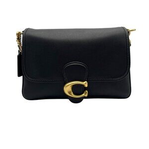 Coach soft Calf Black Leather Tabby Crossbody Bag C4823